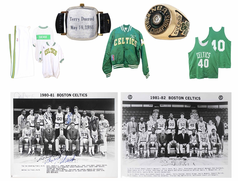 Terry Duerod Personally Owned Boston Celtics Items -- Including Duerods 1981 NBA Championship Ring